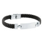 Pulsera de cuero y acero Duward