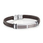 Pulsera de cuero y acero Duward