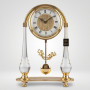 Reloj Sobremesa Cristal y Metal Dorado
