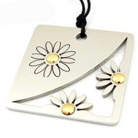 Colgante Acero y Oro  13uzg - Montero Joyeros