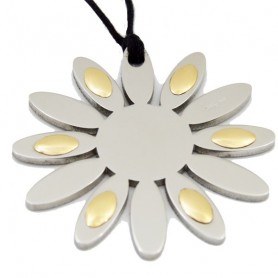 Colgante Acero y Oro  13ycd - Montero Joyeros