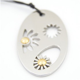 Colgante Acero y Oro  13yc9 - Montero Joyeros