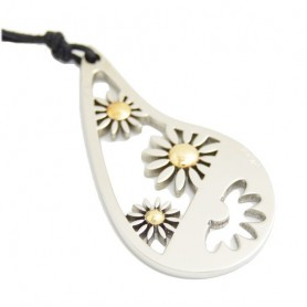 Colgante Acero y Oro  13ycb - Montero Joyeros