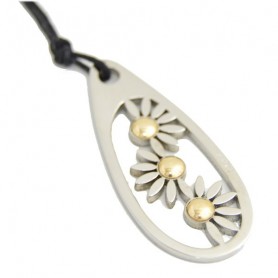 Colgante Acero y Oro  13uzf - Montero Joyeros